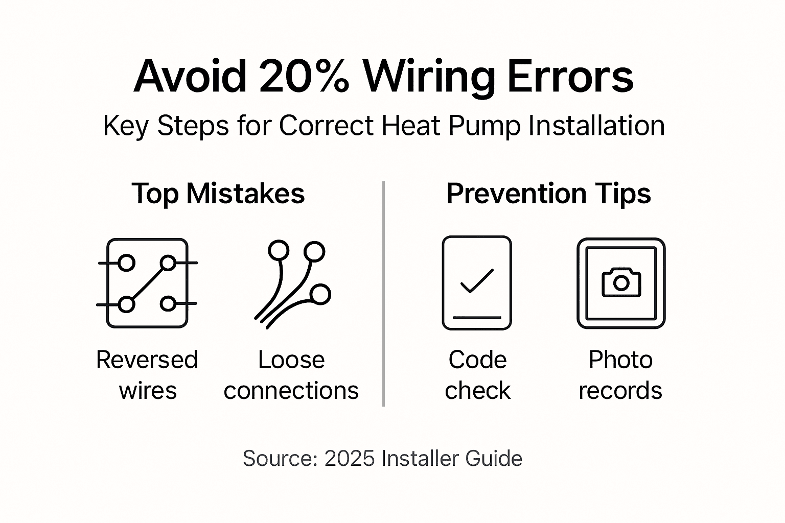 Infographic showing wiring mistakes and prevention tips