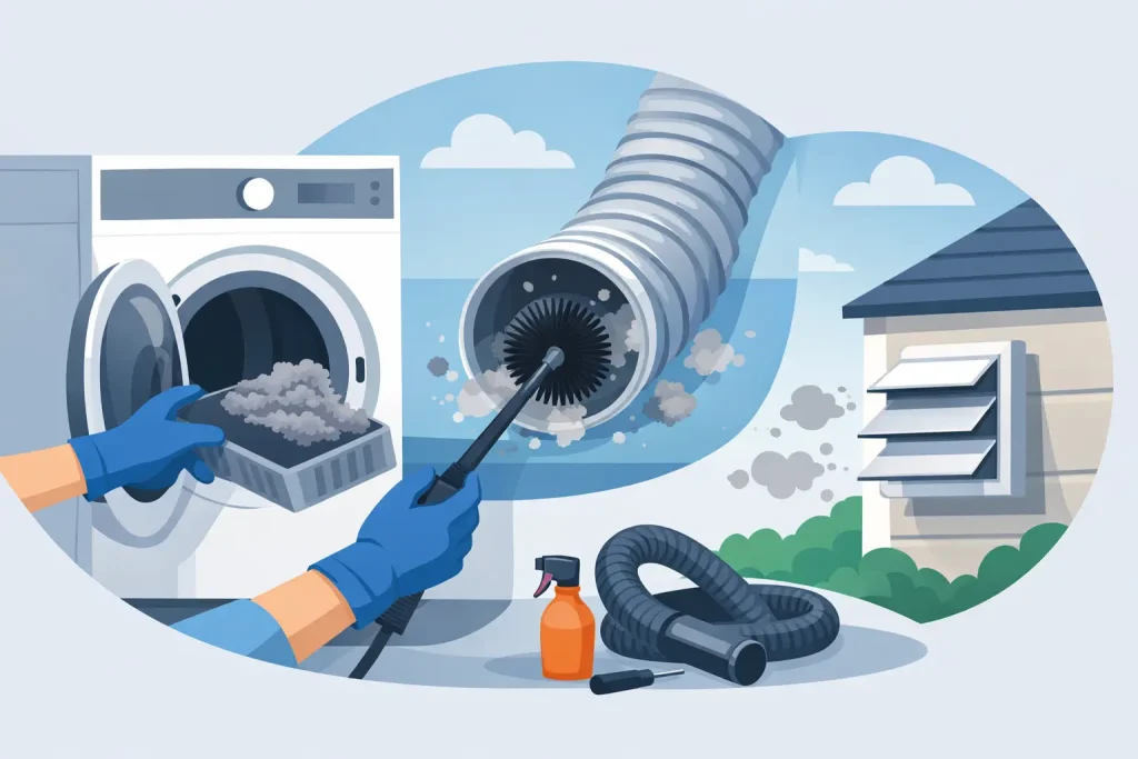 How to Clean Dryer Vent Safely and Thoroughly