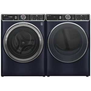 GE Profile Front Load washer With Ultra Fresh Vent System - Sapphire Blue Front Load Washer & Dryer Set