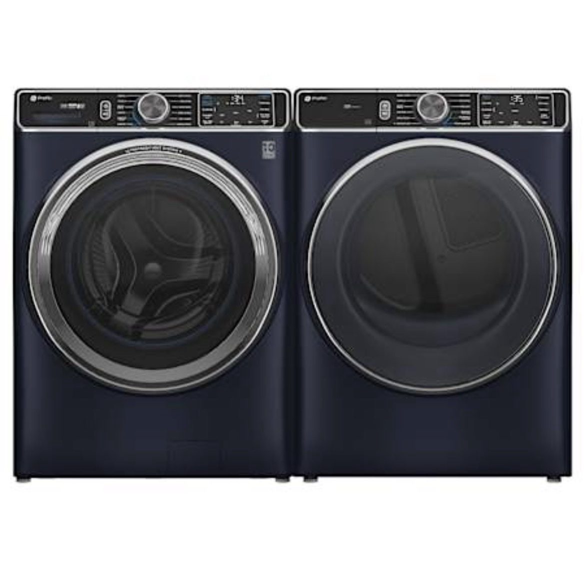 GE Profile Front Load washer With Ultra Fresh Vent System - Sapphire Blue Front Load Washer & Dryer Set