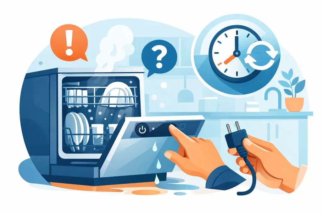 How to Reset Dishwasher When It Stops Mid-Cycle